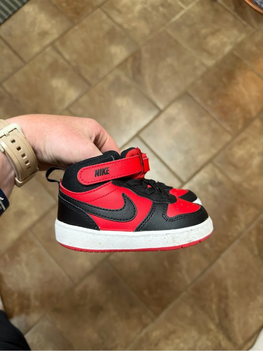 Nike Red & Black Toddler High-Top Sneaker